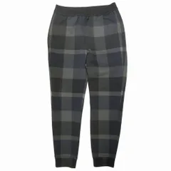 良品 BLACK LABEL CRESTBRIDGE ブラックレーベル クレストブリッジ チェック ダンボールニット スウェット パンツ M カーキ メンズ 古着 中古 USED