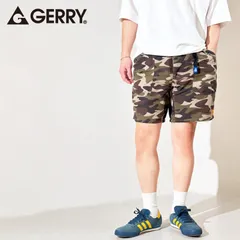 GERRY 水陸両用 ナイロン ショートパンツ メンズ 短い 速乾 バギーズショーツ クライミングショートパンツ ハーフパンツ アウトドア ショーツ カモフラージュ 迷彩 グリーン カーキ オリーブ M L LL XL カモ カーキ 078600