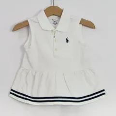 ラルフローレン ワンピース  ノースリーブ コットン ブランド トップス 白 ベビー 女の子用 85サイズ ホワイト RALPH LAUREN 【中古】