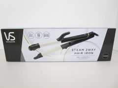 【送料無料】☆新品未開封品☆ヴィダルサスーン  Vidal Sassoon スチーム カール&ストレート 2WAY ヘアアイロン  VSI-3255/KJ　［754-331-500_0426］