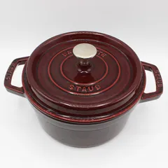 レア★廃盤・ストウブ　ヴィンテージ　オーバルココット23cm　グレナディンレッド STAUBピコ・ココット 23 cm, オーバル, グレナディンレッド