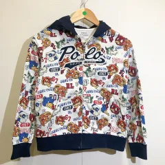 POLO RALPH LAUREN ポロ ラルフローレン フード付き ジップアップ パーカー 猛獣デザイン キッズ 子供服 男児 Mサイズ 150cm
