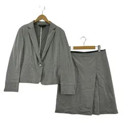 INDIVI インディヴィ イージー テーラードジャケット＆ボックスプリーツ スカートセットアップ (スカート) size上42下13/グレー