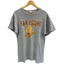 チャンピオン Champion 80s 80's トリコタグ 霜降りグレー 8812 VIKINGS ブルドック カレッジロゴ プリントTシャツ MADE IN USA アメリカ製 Tシャツ グレー Lサイズ 101MT-3722