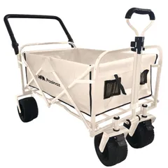大型 BBQ キャリーカート 耐荷重250kg 高さ調整 ノーパンクタイヤ ストッパー付き ワイドタイヤ コンパクト 公園 折りたたみ 軽量 キャンプ ミニ 子供 アウトドアワゴン キャリーワゴン 2way 片手ハンドル 両手ハンドル 大容量111L 2023
