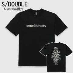 【新品】エスダブル Tシャツ S/Double AU限定 Script Stack T-Shirt Washed Black 半袖 ブラック ロゴ ストリート メンズ レディース ユニセックス 正規品