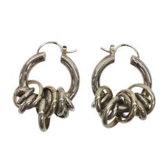 LAPUIS ラピュイ Coil around earrings フープピアス  シルバー -