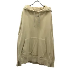 CONVERSE コンバース 日本製 ロゴ刺繍 長袖 スウェットパーカー 4 アイボリー メンズ 古着