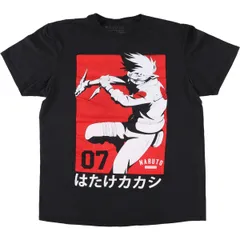 古着 NARUTO SHIPPUDEN ナルト疾風伝 はたけカカシ アニメ キャラクタープリントTシャツ メンズL相当/eaa525818
