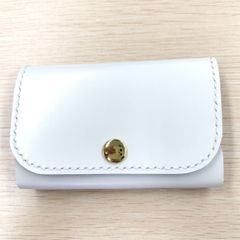 本革 カードケース 名刺入れ	白	ハンドメイド/工房エールヨコハマ