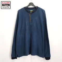 00s Cabelas ヘンリーネック エルボーパッチ スウェット トレーナー メンズ 表記XLサイズ