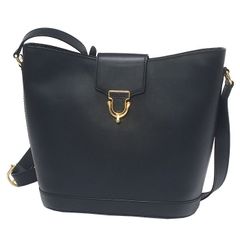 セリーヌ CELINE レザー ショルダーバッグ DM96 ブラック