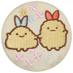 【中古】食玩 雑貨 14.えびふらいのしっぽとあじふらいのしっぽ 「すみっコぐらし 刺繍缶バッジビスケット」