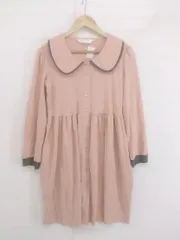 ◇ Sweet Mommy スウィートマミー マタニティ 長袖 ミニ ワンピース サイズM ピンクベージュ系 カーキ系 レディース P  【1301310000124】