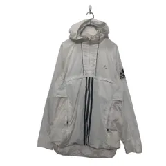 adidas ナイロン ジャケット M~ アディダス ホワイト ブラック スポーツ ラグラン 古着卸 アメリカ仕入 a603-6001