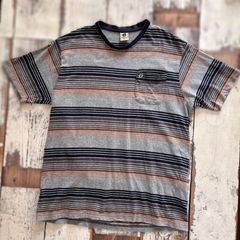 HANGTEN マルチボーダーTシャツ グレー系 XL