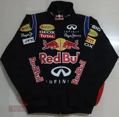 レッドブルRED BULL INFINITIインフィニティ F1 レーシングジャケット  刺繍　中綿ブルゾン　ブラック#602