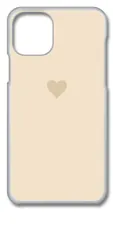 【新品未使用】iPhone11 Pro アイフォン11プロ クリア ハードケース (アイボリー) 小ハート ワンポイント くすみカラー カバー スマホケース cl-iphone11pro-360