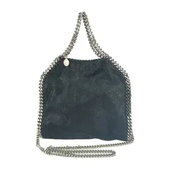 美品 Stella McCartney ステラマッカートニー ハンドバッグ ファラベラ ミニ トートバッグ 371223 W9132 ブラック シルバー金具 フェイクレザー レディース 2WAY ショルダーバッグ