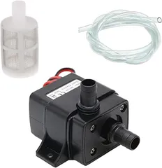 PLEAVIT 水中ポンプ 小型 水槽 アクアリウム 12v 揚程 3m((水中ポンプ(1個)+フィルター(1個)+ホース(1m)))