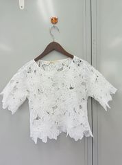 【COQULE】ホワイトレーストップス