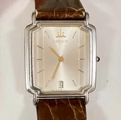 稼動 美品 CREDOR クレドール SEIKO セイコー スクエア 腕時計 クレドール CREDOR 腕時計 ウォッチ クォーツ スクエア レザー