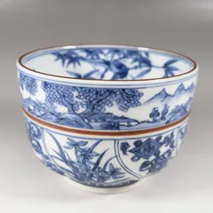 茶道具 銹絵 玉絵茶碗 西村徳泉 仁清写 青楓絵茶碗 (共箱)三代 紫翠窯 西村徳泉 - 茶道具販売 栗林園