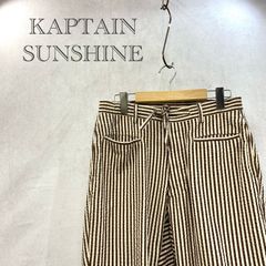 Kaptain Sunshine シアサッカー ストライプ ワイドパンツ KS8SPT05 ボトムス  30 ブラウン  メンズ 201