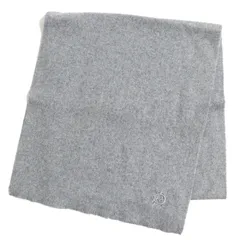 未使用品△Dunhill　ダンヒル　ロゴ刺繍入り　カシミヤ100％　マフラー　ストール　グレー　メンズ　秋冬　イタリア製　タグ付き◎のサムネイル