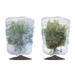 【人気商品】菜園プランター用 野菜栽培 鉢植え用 (80*100cm) 虫鳥除け網 通気性 鳥対策 野菜網 虫よけカバー 防鳥ネット メッシュ巾着式 植物保護カバー 2個セット 防虫ネット LIANHATA