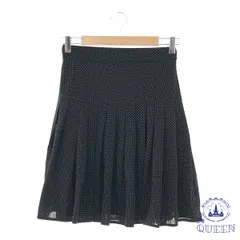 ☆美品☆ PEYTON PLACE ペイトンプレイス ボトムス スカート フレア ウエストゴム カジュアル ミニ丈 レディース ドット ネイビー M 901-11090 送料無料 古着