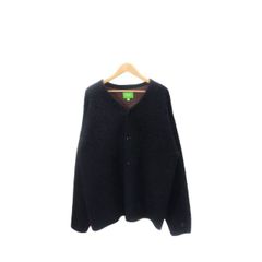 HUF H-DOG MOHAIR CARDIGAN BLACK サイズL ハフ エイチ-ドッグ モヘア カーディガン ニット セーター アクリル ナイロン ウール 大名店