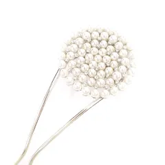 髪飾り 成人式 振袖 前撮り 袴 花 浴衣 夏祭り 花火大会 シルバー パール ラインストーン キラキラ おしゃれ かわいい フォー No.9-4380