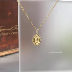 ローズ＊コインネックレス　サージカルステンレス ゴールド メンズ ペア シンプル 薔薇 フラワー ロング ラウンド