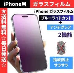 【セール価格】iPhone14ProMax 保護フィルム ガラスフィルム  指紋防止 さらさら フィルム ブルーライトカット