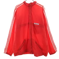 adidas アディダス 70s ヴィンテージ トレフォイルロゴ ウインドブレーカー 180 レッド メンズ 古着