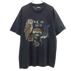 SCREEN STARS BEST スクリーンスターズベスト 90s USA製 オールド アニマル柄 半袖 Tシャツ XL ブラック系 シングルステッチ メンズ 古着