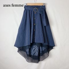axes femme アクシーズファム　ストライプ　アシンメトリー　ロングスカート