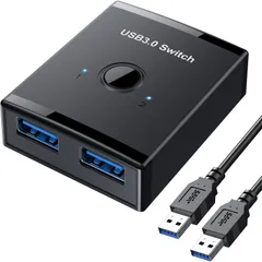 【特価商品】【パソコン2台:USB機器4台】USBケーブル×２（1.5m）付 手動切替機 プリンタ セレクター usb 切り替え器 キーボード マウス usb3.0 pc2台用 切り替え機 usb切替器