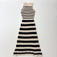 MACPHEE ノースリーブ ボーダー コットンワンピースイタリア製 サイズ 