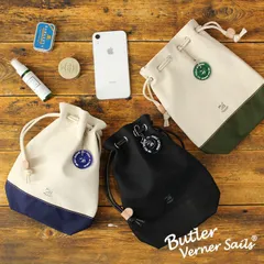 【メール便配送】【ブルー】Butler Verner Sails バトラーバーナーセイルズ キャンバス巾着トート JA-1979(巾着バッグ 巾着 ミニバッグ メンズ) 