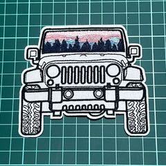 W003 刺繍ワッペン アイロンプリント ジープ キャンプ アウトドア 車