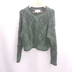◇ ⊇ Chaco closet チャコクローゼット 長袖 カーディガン セーター ニット サイズ F グリーン系 レディース E  【1502030044546】