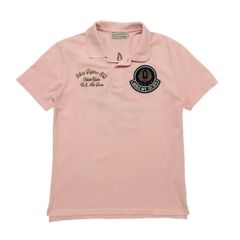 中古 アヴィレックス AVIREX ポロシャツ クリーニング済み 半袖カノコ 胸ワッペン 刺繍デザイン メンズ 実寸M