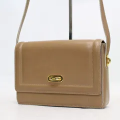 634)BALLY バリー ショルダーバッグ レザー 茶系 ゴールド金具