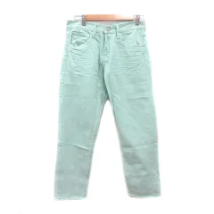 グリーンレーベルリラクシング ユナイテッドアローズ green label relaxing デニムパンツ ジーンズ テーパード 40 緑 ライトグリーン /MN