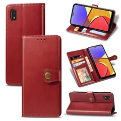 【迅速発送】for Galaxy A21 SC-42A / Galaxy A20 SC-02M SCV46 ケース 手帳型 ビジネスフリップノートレザーケースシンプルなレトロなファッション携帯電話ケース防水と汚れた携帯電話ケース多機能財布収納付きスタンド携帯電