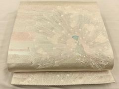京西陣五天謹織 爪掻織 本つづれ帯 銘 慶寿鳳凰☆証紙付き未使用品