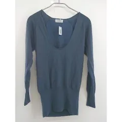 ◇ KBF ケービーエフ URBAN RESEARCH 長袖 ウール ニット カットソー サイズF ダークブルー系 レディース  【中古】 【1204060002724】