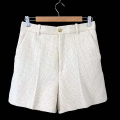 グッチ GUCCI 2023AW ショートパンツ ハーフパンツ 681239 ZAGLM ジャガード GG ロゴ ボタン M 40 ベージュ 美品 国内正規品のサムネイル